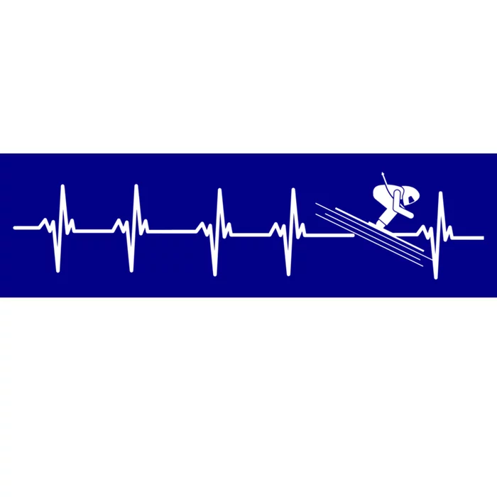 Speed Skiing Heartbeat Gift Skiing Gift For Skiers Cool Cute Gift Bumper Sticker