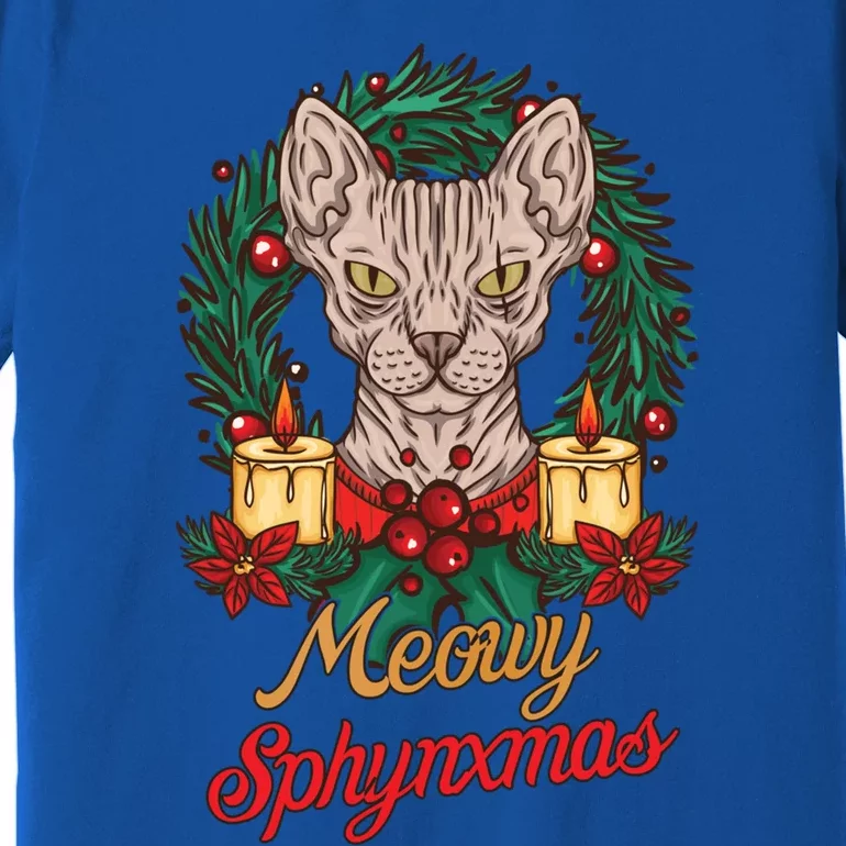 Santa Sphynx Hairless Cat Lovers Christmas Gift Funny Gift Premium T-Shirt