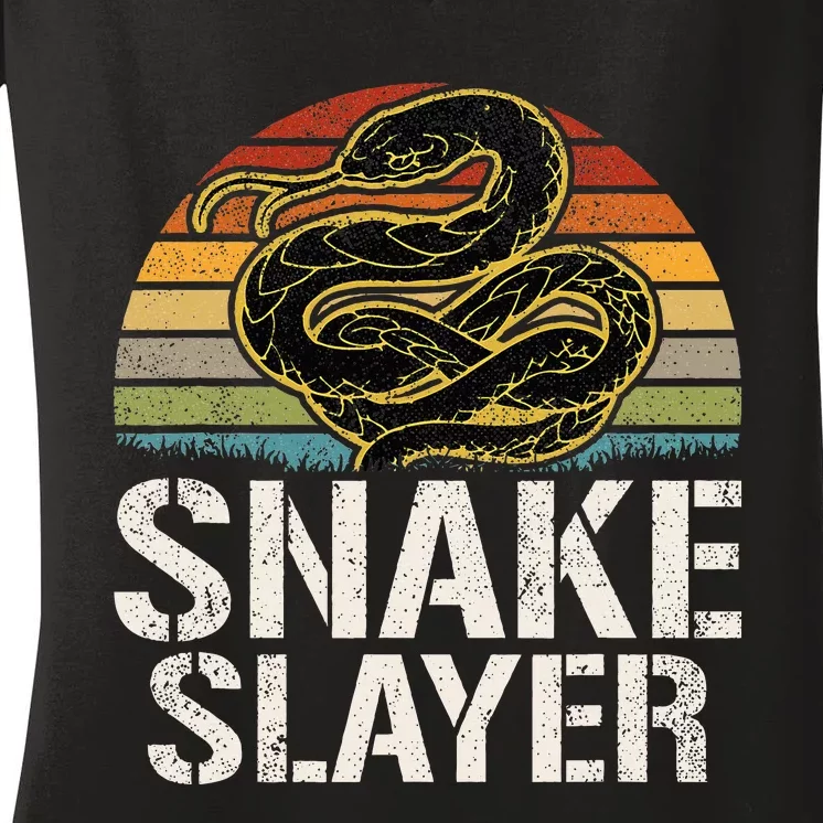 Snake Snake Hunter Women's V-Neck T-Shirt