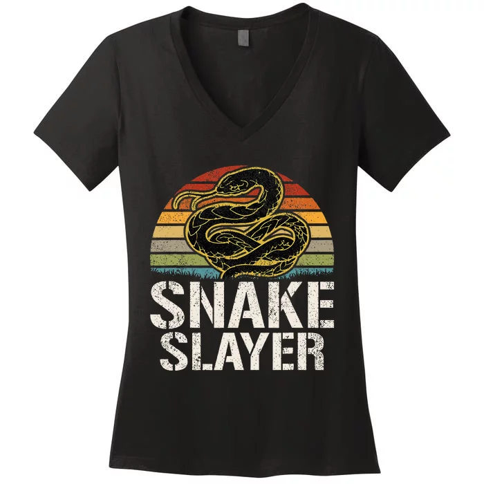 Snake Snake Hunter Women's V-Neck T-Shirt