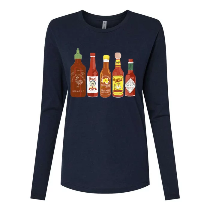 Spicy Sauce Habanero Spicy Food Mexican Chili Womens Cotton Relaxed Long Sleeve T-Shirt