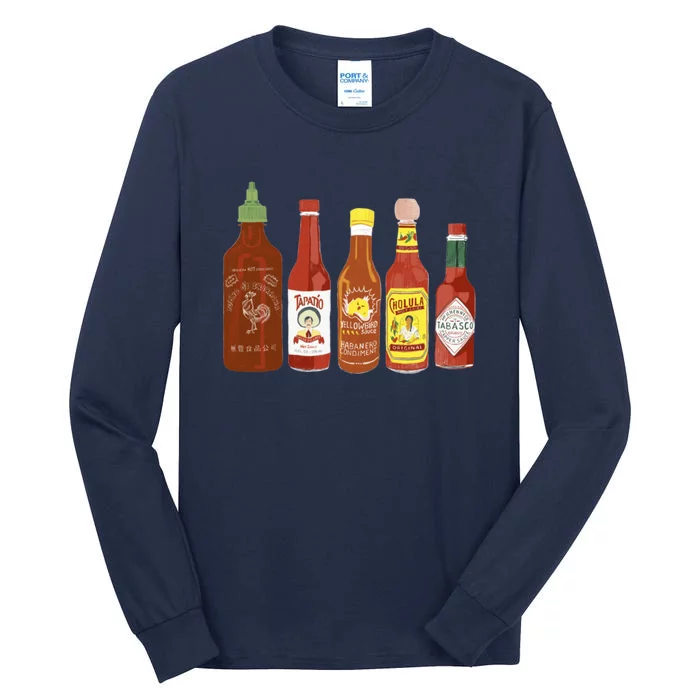 Spicy Sauce Habanero Spicy Food Mexican Chili Tall Long Sleeve T-Shirt