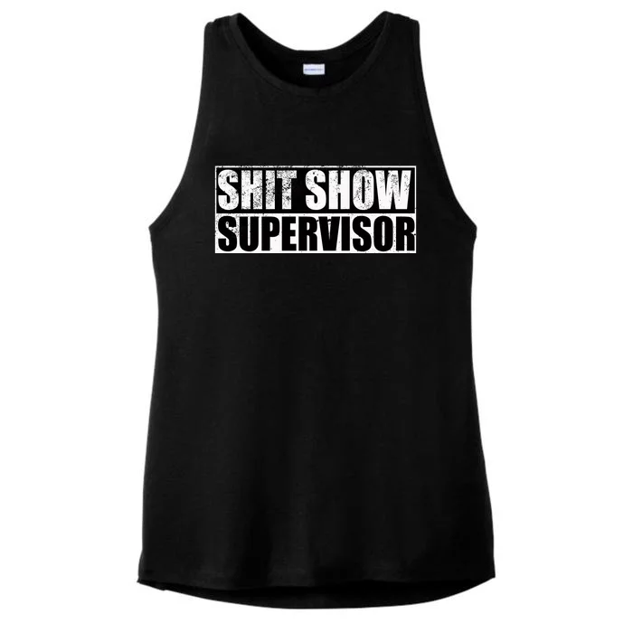 Show Supervisor Hilarious Vintage Ladies Tri-Blend Wicking Tank