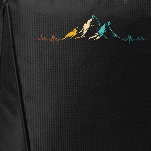 Ski Skis Heartbeat Mountains Retro Skiing Ecg Meaningful Gift City Backpack