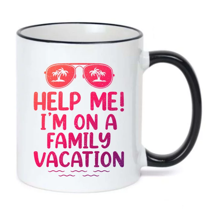 Summer Sunglasses Help Me Im On A Family Vacation Gift Black Color Changing Mug