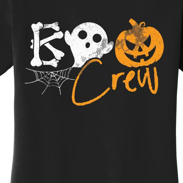 Spooky Squad Halloween Costume Funny Ghost Pumpkin Bones Women's T-Shirt