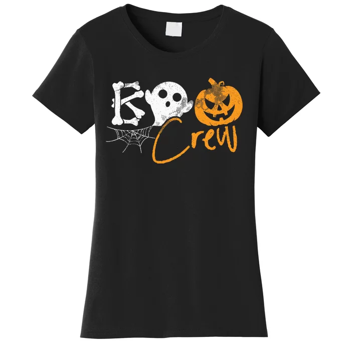 Spooky Squad Halloween Costume Funny Ghost Pumpkin Bones Women's T-Shirt