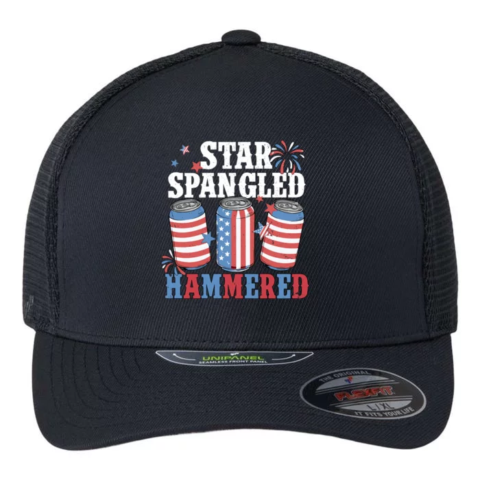 Star Spangled Hammered 4th Of July Flexfit Unipanel Trucker Cap