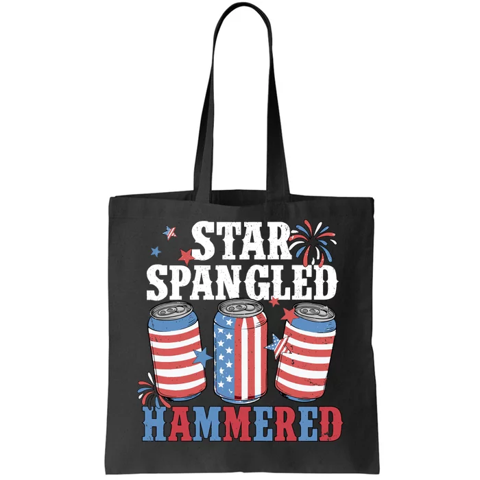 Star Spangled Hammered 4th Of July Tote Bag