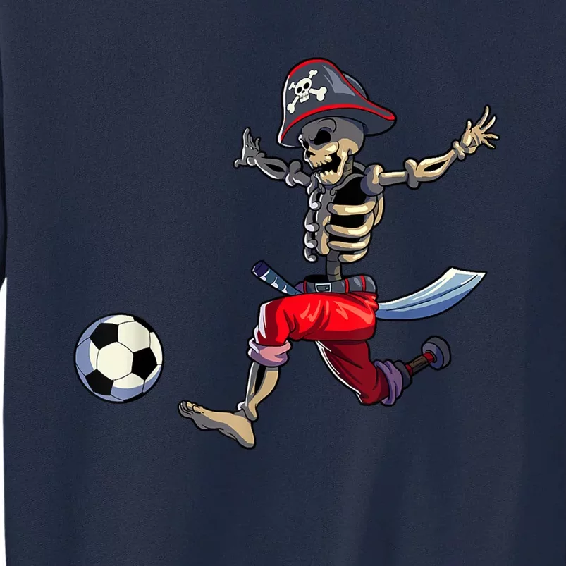 Soccer Skeleton Halloween Boy Soccer Pirate Halloween Tall Sweatshirt