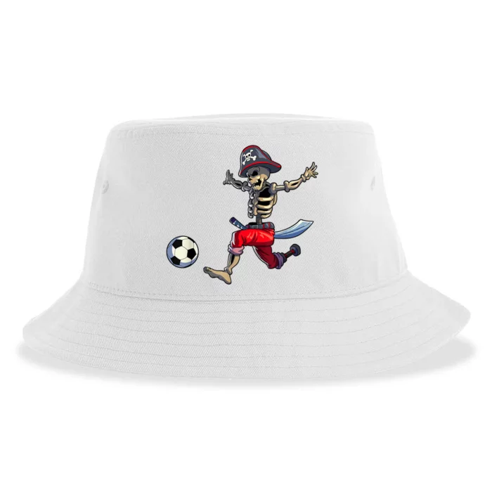 Soccer Skeleton Halloween Boy Soccer Pirate Halloween Sustainable Bucket Hat