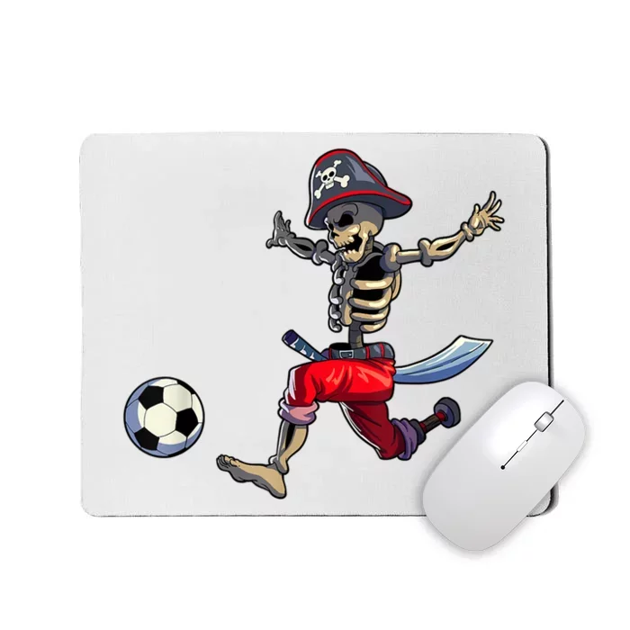 Soccer Skeleton Halloween Boy Soccer Pirate Halloween Mousepad