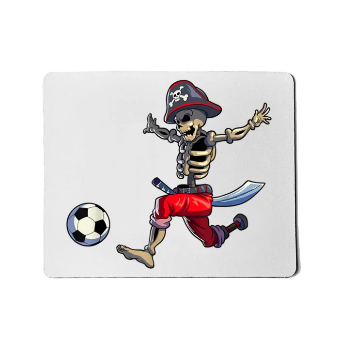 Soccer Skeleton Halloween Boy Soccer Pirate Halloween Mousepad