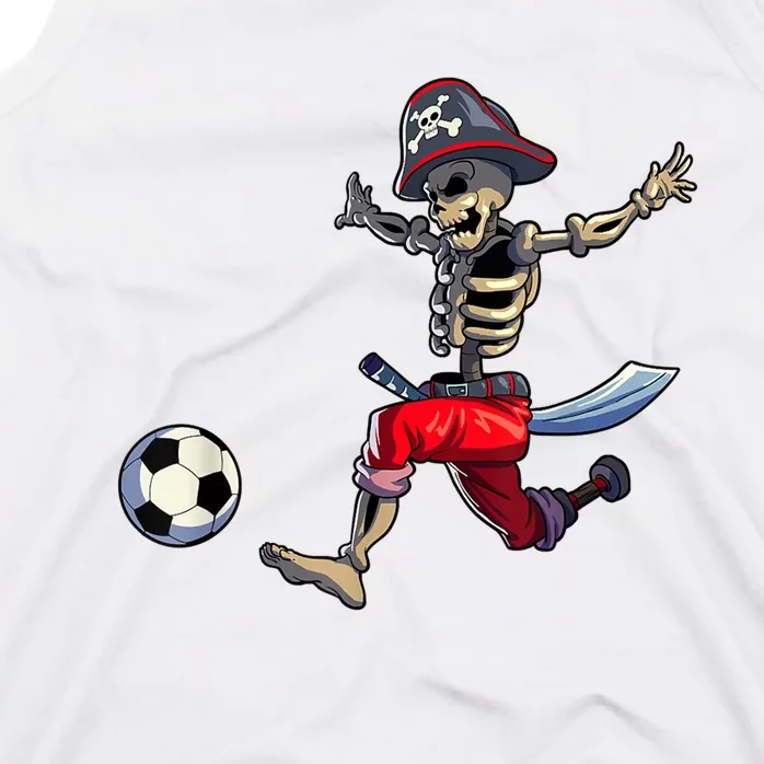 Soccer Skeleton Halloween Boy Soccer Pirate Halloween Tank Top