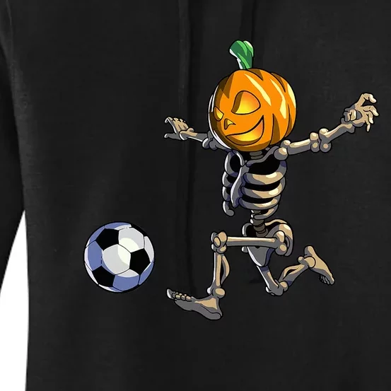 Soccer Skeleton Halloween Women's Pullover Hoodie