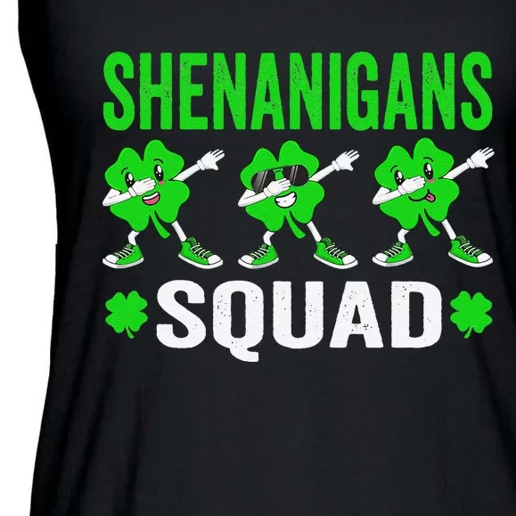 Shenanigans Squad Happy st patrick green shamrocks Ladies Essential Flowy Tank