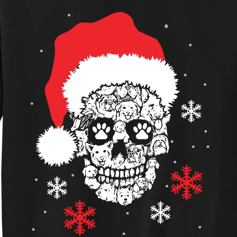 Skull Santa Hat Funny Christmas Xmas Sweatshirt