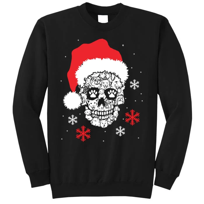 Skull Santa Hat Funny Christmas Xmas Sweatshirt