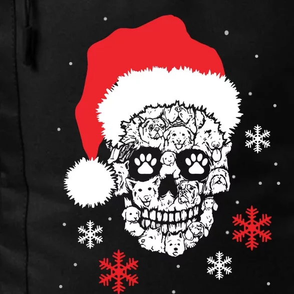 Skull Santa Hat Funny Christmas Xmas Daily Commute Backpack