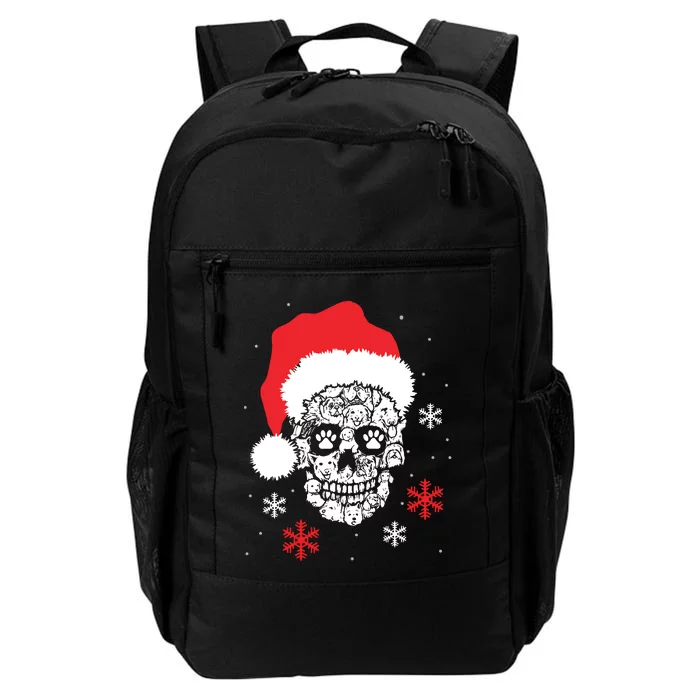 Skull Santa Hat Funny Christmas Xmas Daily Commute Backpack