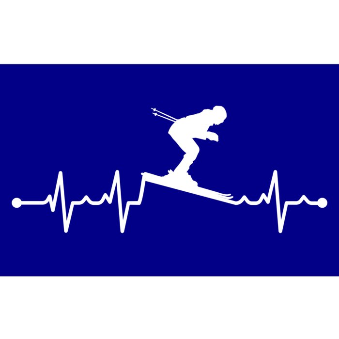 Skiing Ski Heartbeat For Skiers Gift Bumper Sticker