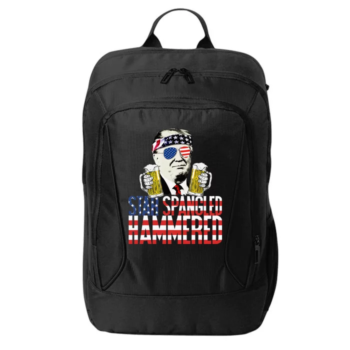 Star Spangled Hammered President Donald Trump Beer Lover City Backpack