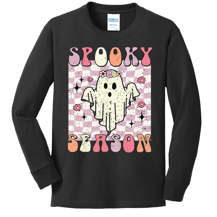 Spooky Season Halloween Season Spooky Babe Kids Long Sleeve Shirt