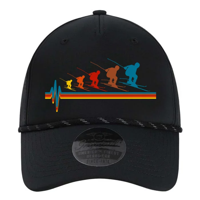 Skiing Ski Heartbeat Skier Retro Vintage Gift Performance The Dyno Cap