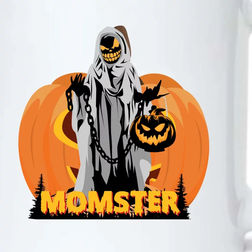 Scary Spooky Halloween Pumpkin Momster Mom Funny Gift Black Color Changing Mug