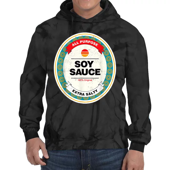 Soy Sauce Funny Costume Vegan soy sauce funny sushi matching group halloween costume Tie Dye Hoodie