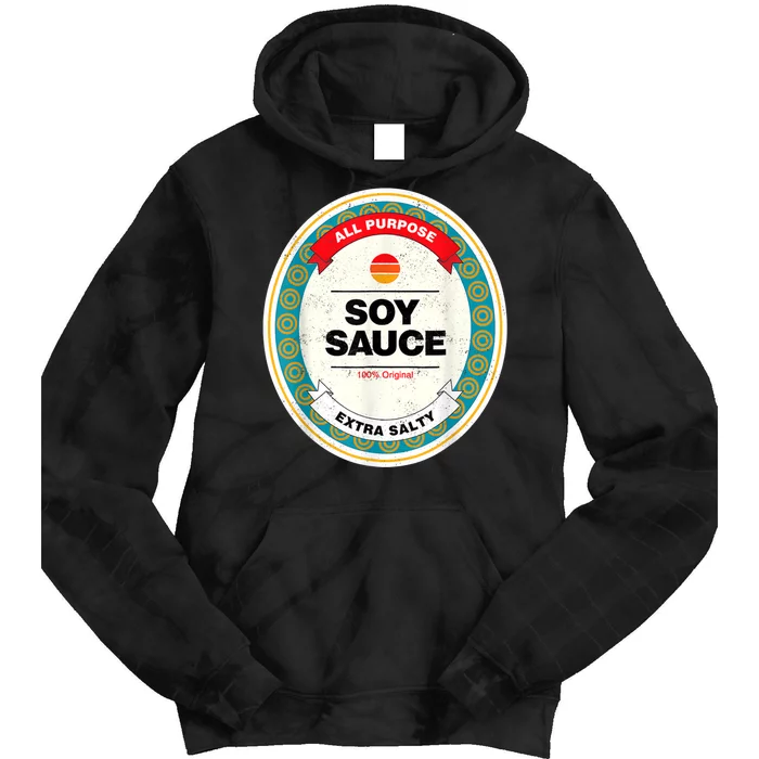 Soy Sauce Funny Costume Vegan soy sauce funny sushi matching group halloween costume Tie Dye Hoodie