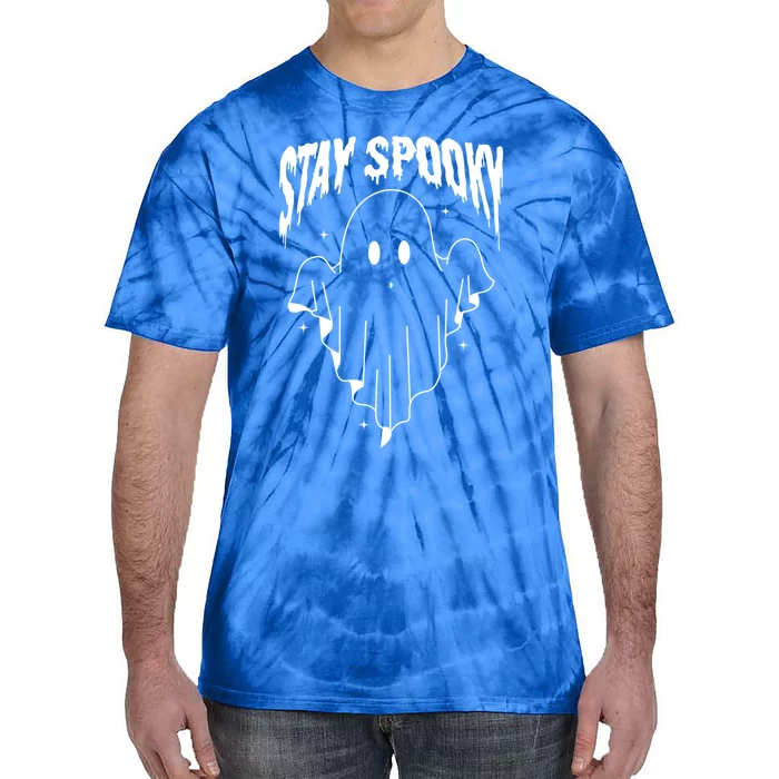 Stay Spooky Halloween Ghost Funny Gift Tie-Dye T-Shirt