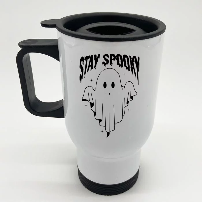 Stay Spooky Halloween Ghost Funny Gift Front & Back Stainless Steel Travel Mug