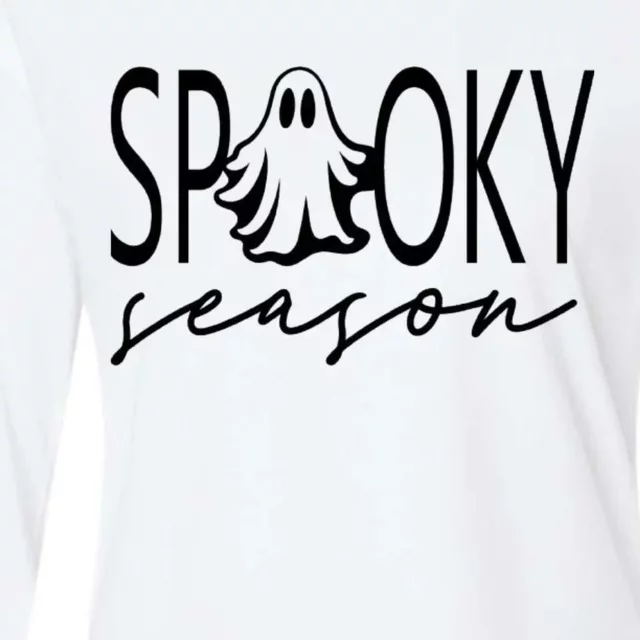 Spooky Season Happy Halloween Spooky Vibes Trick Or Treat Womens Cotton Relaxed Long Sleeve T-Shirt