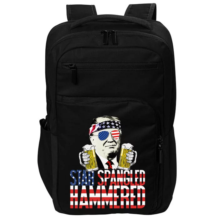 Star Spangled Hammered President Donald Trump Beer Lover Impact Tech Backpack