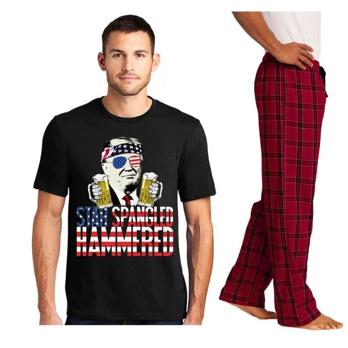 Star Spangled Hammered President Donald Trump Beer Lover Pajama Set