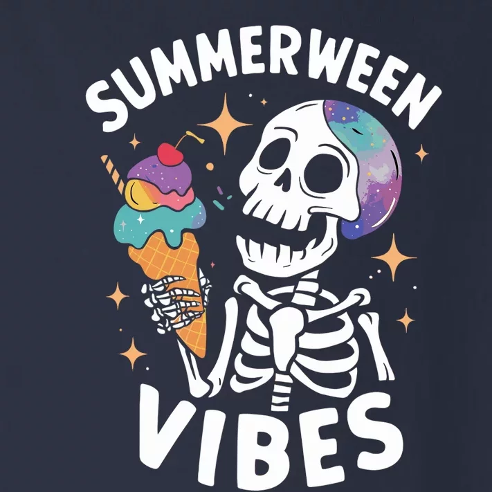 Summerween Summer Halloween Funny Skeleton Ice Cream Party Toddler Long Sleeve Shirt