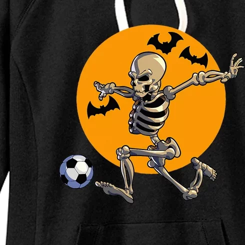 Soccer Skeleton Halloween Soccer Player Halloween Women's Fleece Hoodie