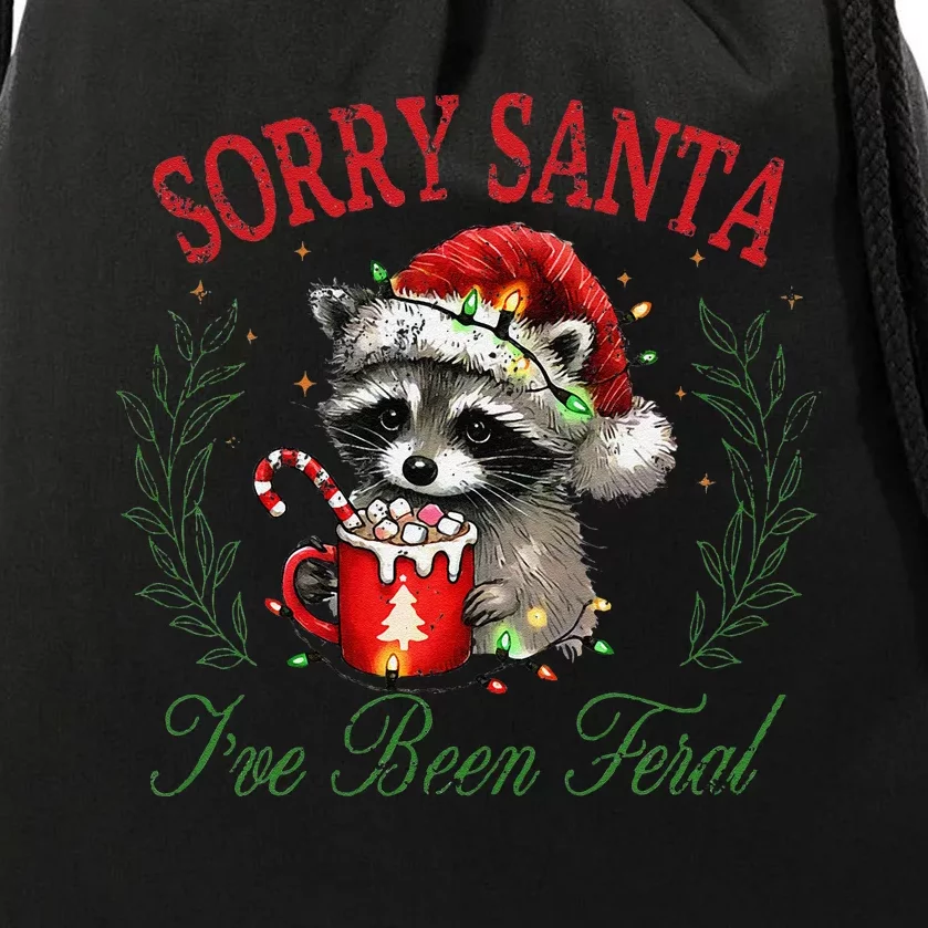 Sorry Santa IVe Been Feral Active Drawstring Bag