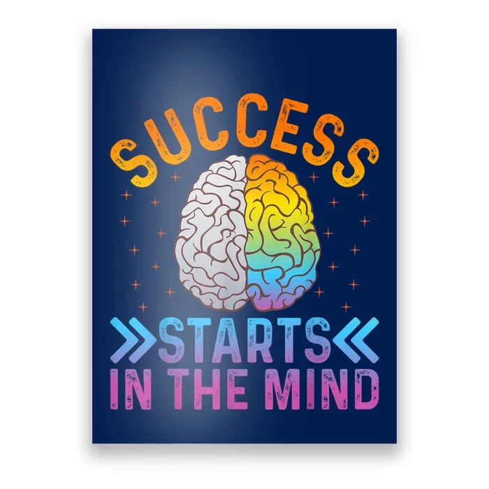 Success Starts In The Mind Motivational Success Mindset Poster