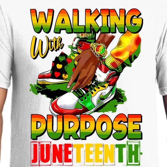 Shoes Steppin Into Juneteenth Walking With Purpose Pajama Set