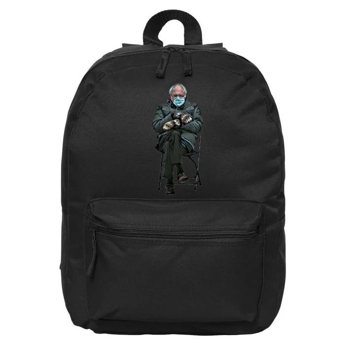 Sanders Sitting Inauguration Bernie Meme Chairman Sanders 16 in Basic Backpack