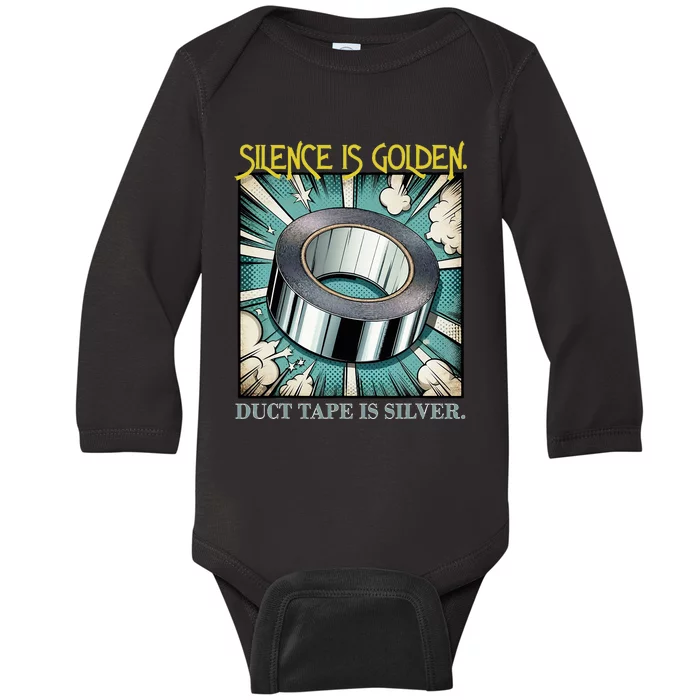 Snarky Silence is Golden Baby Long Sleeve Bodysuit