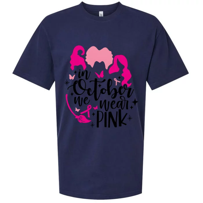 Sanderson Sisters In October We Wear Pink Breast Cancer Sueded Cloud Jersey T-Shirt