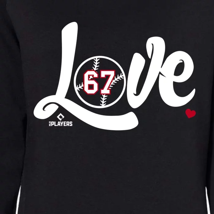 Sam Sel Is Love Valentines Day Los Angeles Baseball Gift Womens California Wash Sweatshirt