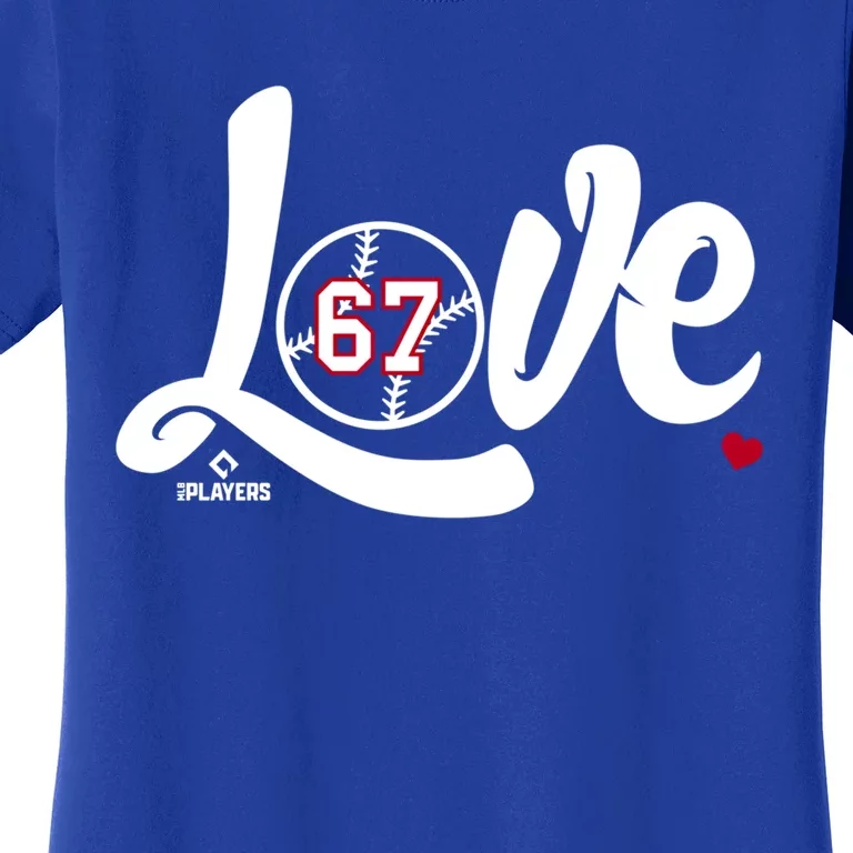 Sam Sel Is Love Valentines Day Los Angeles Baseball Gift Women's T-Shirt