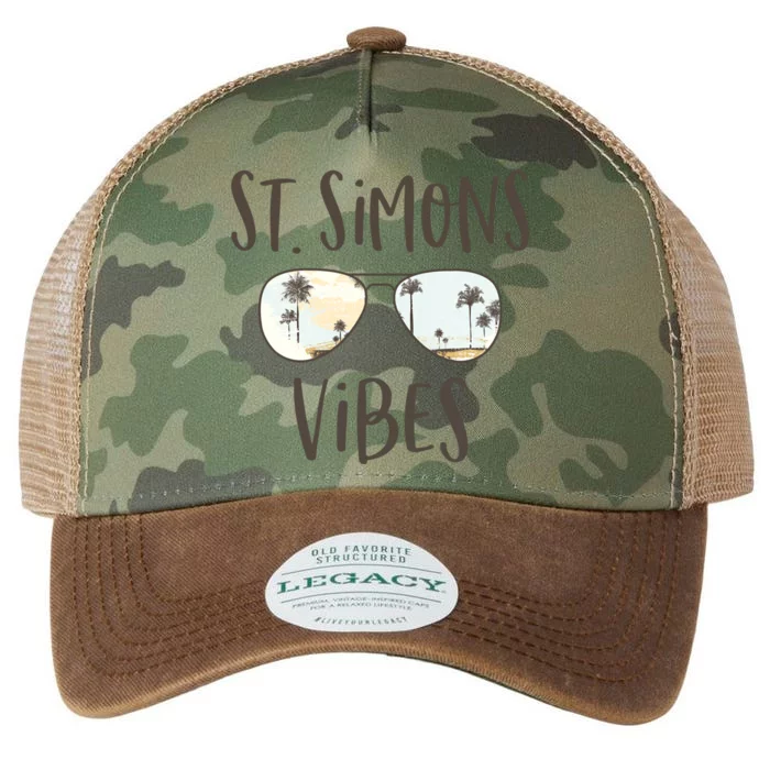 St Simons Island Georgia Beach Vibes Ocean Sunset Sunglasses Meaningful Gift Legacy Tie Dye Trucker Hat