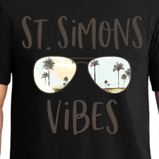 St Simons Island Georgia Beach Vibes Ocean Sunset Sunglasses Meaningful Gift Pajama Set