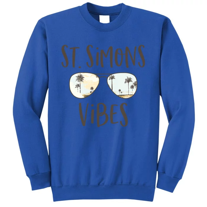 St Simons Island Georgia Beach Vibes Ocean Sunset Sunglasses Meaningful Gift Tall Sweatshirt