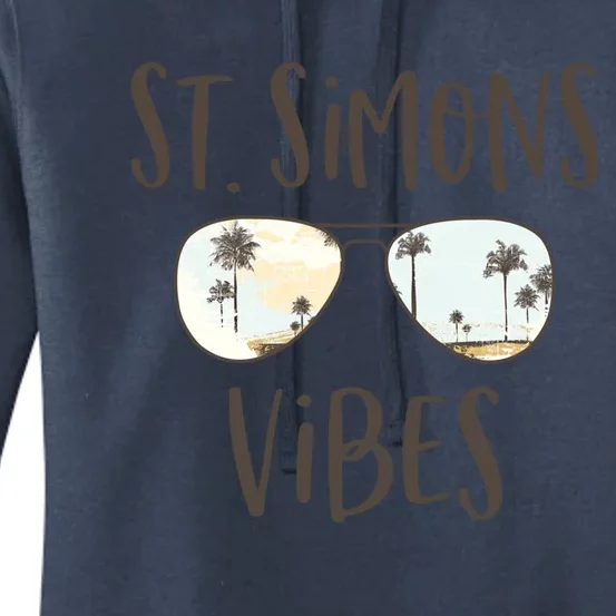 St Simons Island Georgia Beach Vibes Ocean Sunset Sunglasses Meaningful Gift Women's Pullover Hoodie